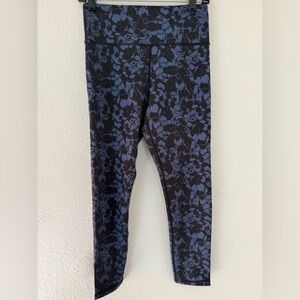 ZYIA Leggings with Blue Floral Design